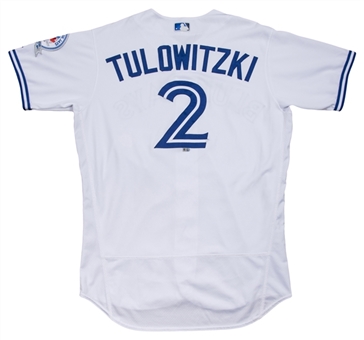 2016 Troy Tulowitzki Game Used & Photo Matched Toronto Blue Jays Home Jersey Used For Career Home Run #212 (MLB Authentication & Resolution Photomatching)